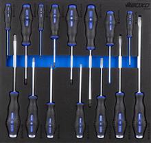 15-dlg Schroevendraaierset in foam