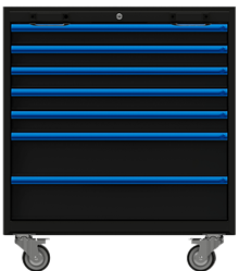 Gereedschapswagen 7 laden blauwe Hgreep